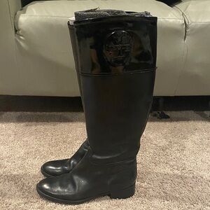 Tory Burch Black Knee-High Boots